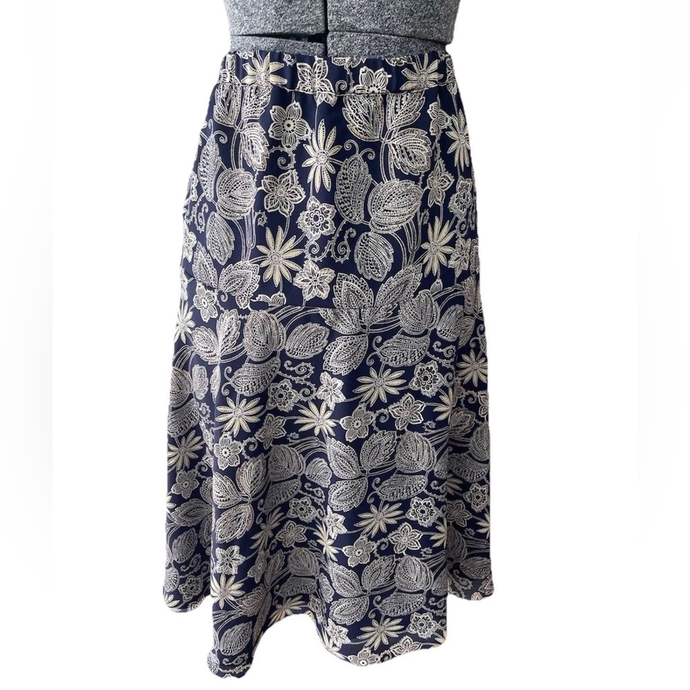 Amanda smith II‎ 90s style all polyester elastic waist skirt ladies 16W-lined